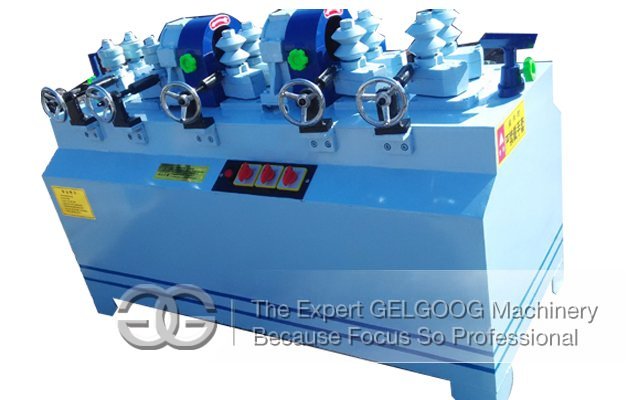 double cutter round wood rod cutting machine